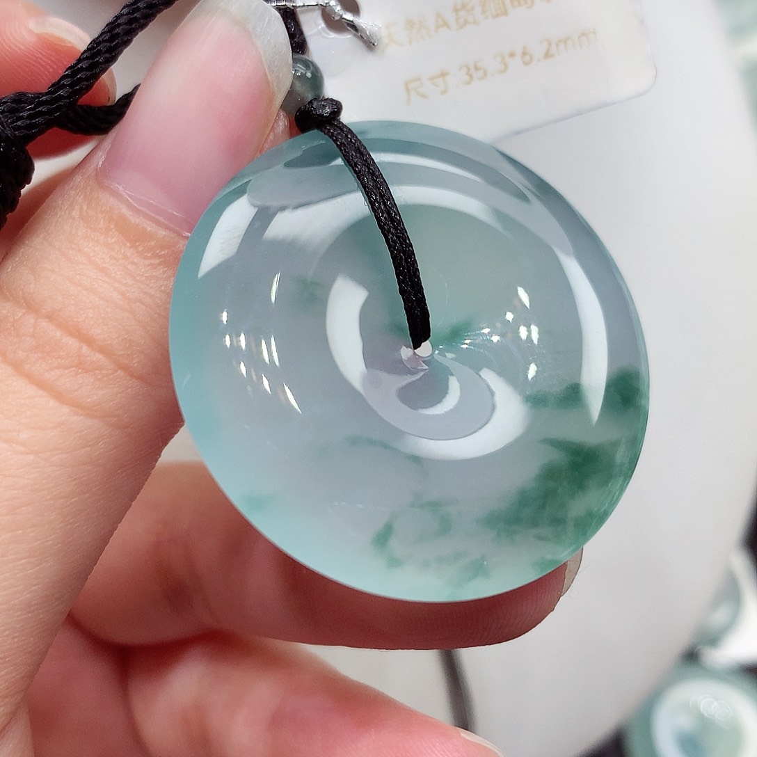 颈饰未镶嵌翡翠编号117，35.3/6.2