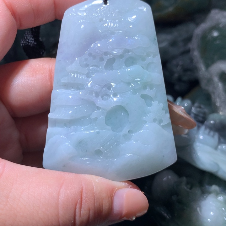 翡翠未镶嵌颈饰保真天然A貨翡翠