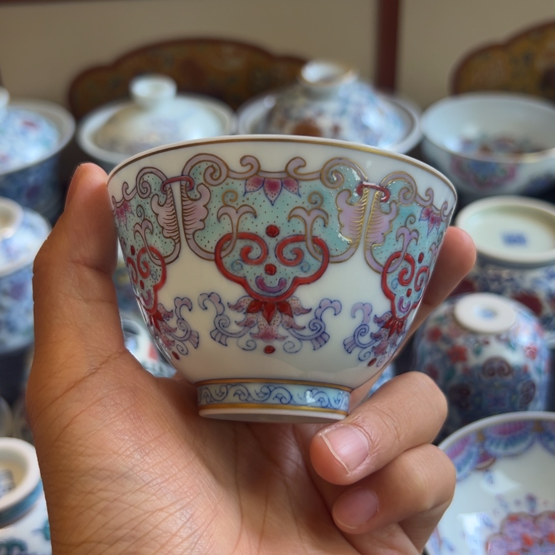 冉月观隐蕉叶如意杯