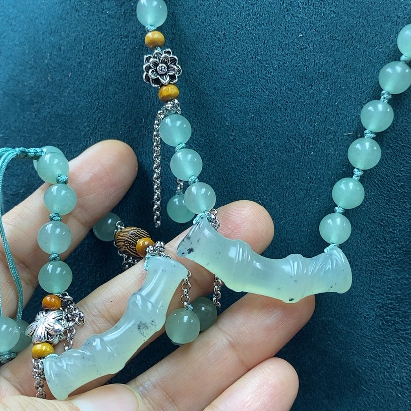 【闪购商品】蛇纹石玉手牌，吊坠未镶嵌