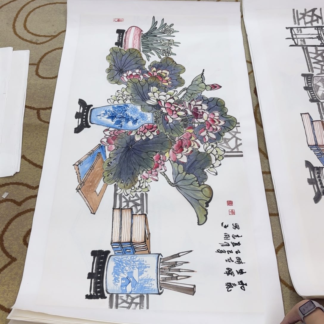 静***店国画郭志刚四尺童