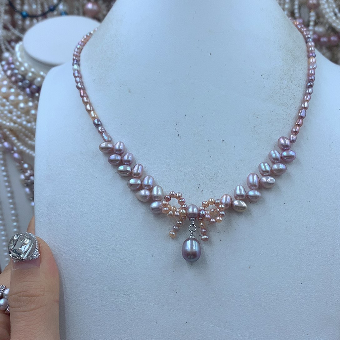 银S925镶嵌耳饰淡水珍珠