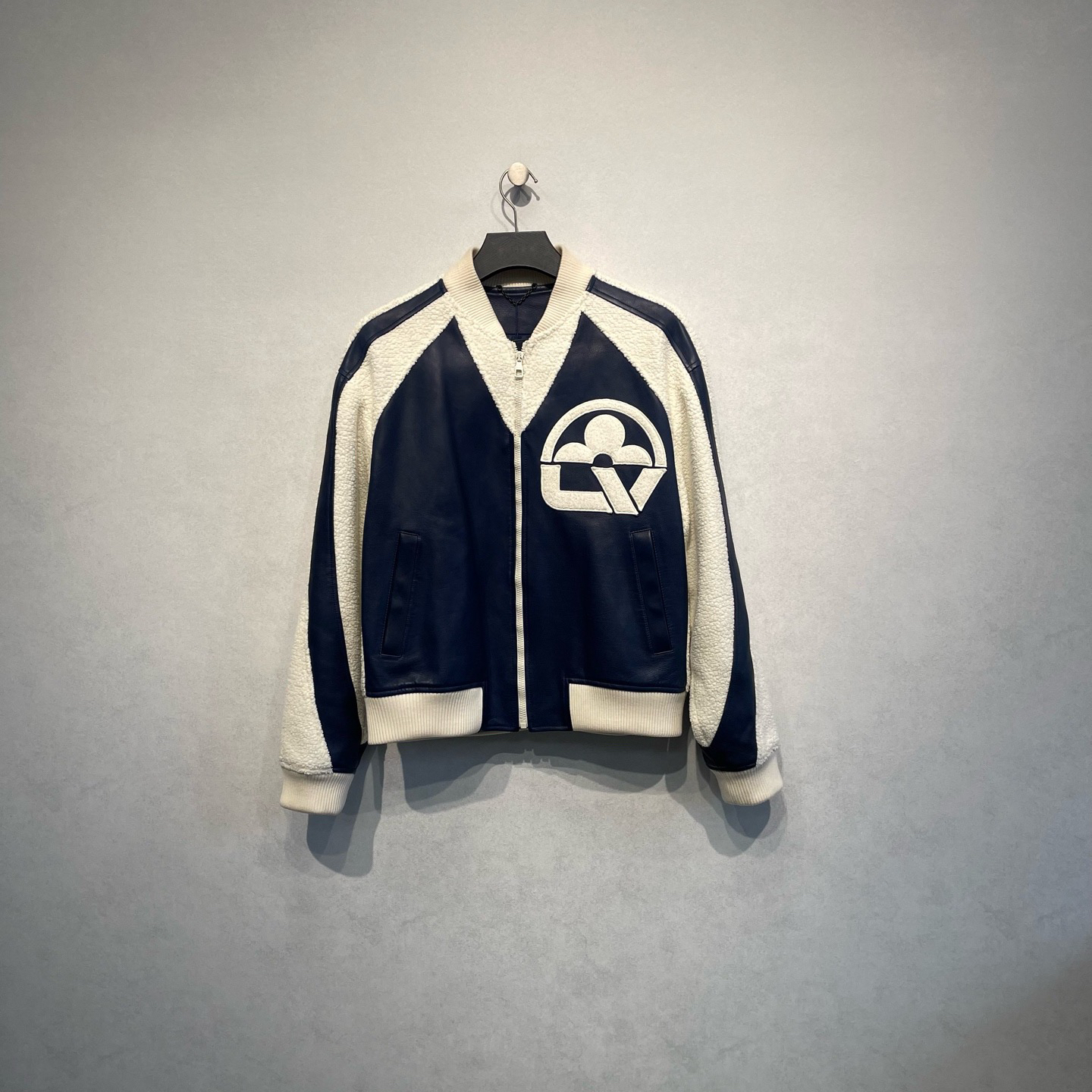 未使用 LouisVuitton/路易威登 花卉图案拼接棒球服外套/50码