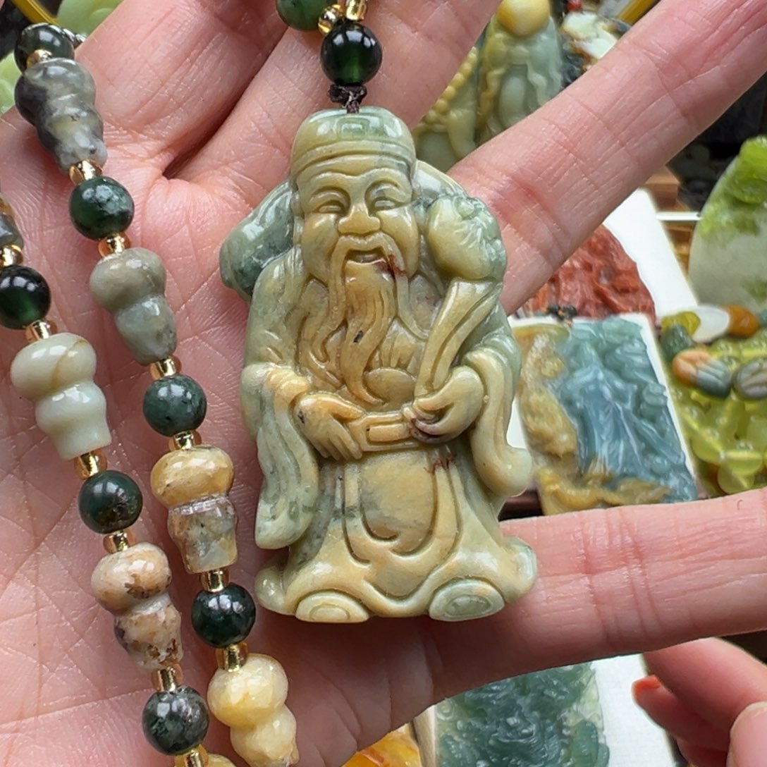 岫玉未镶嵌挂件挂件