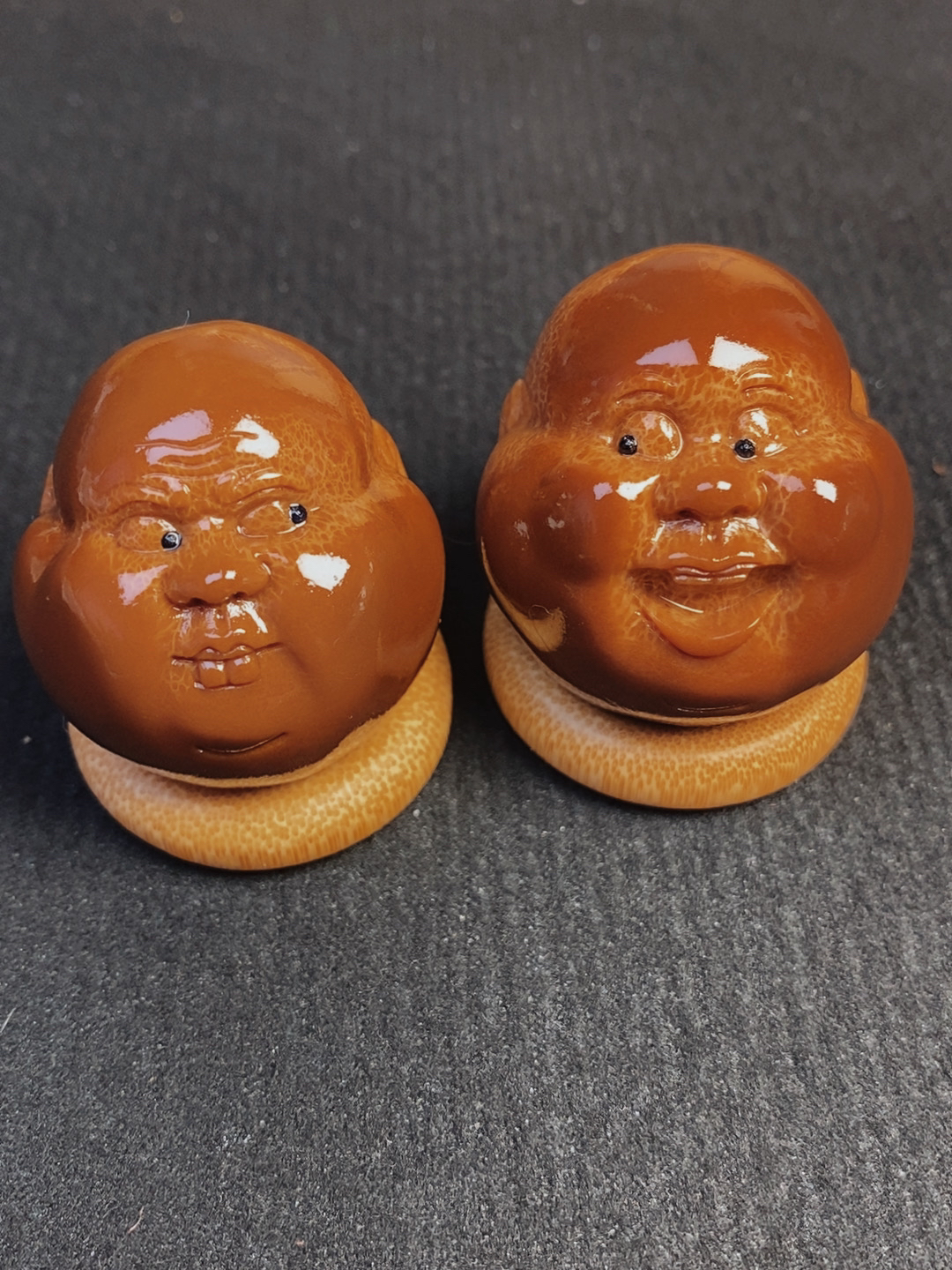 天然巴西大橄榄核雕阿呆手球呆头呆脑百态可爱橄榄核龟仙人手把件