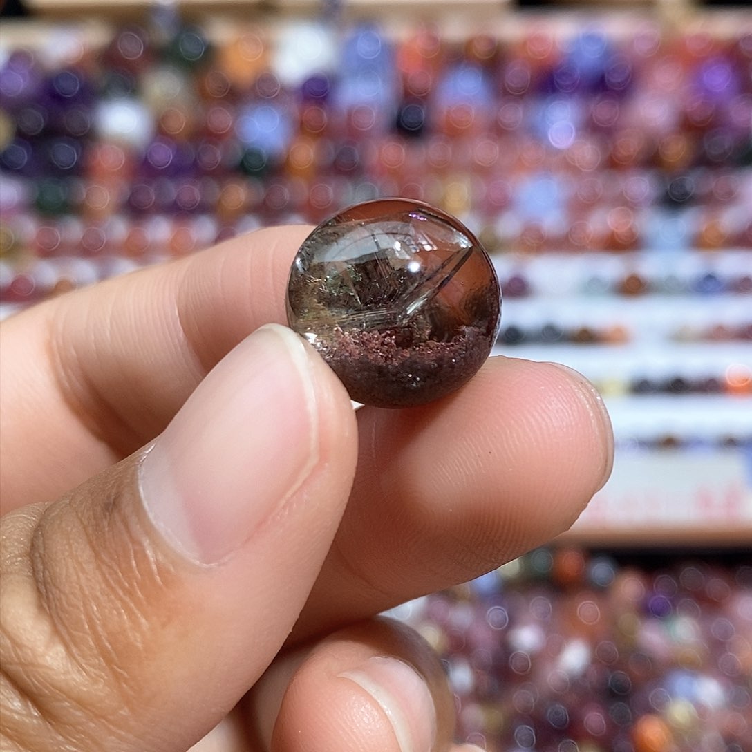 水晶幽灵晶中晶单珠未镶嵌