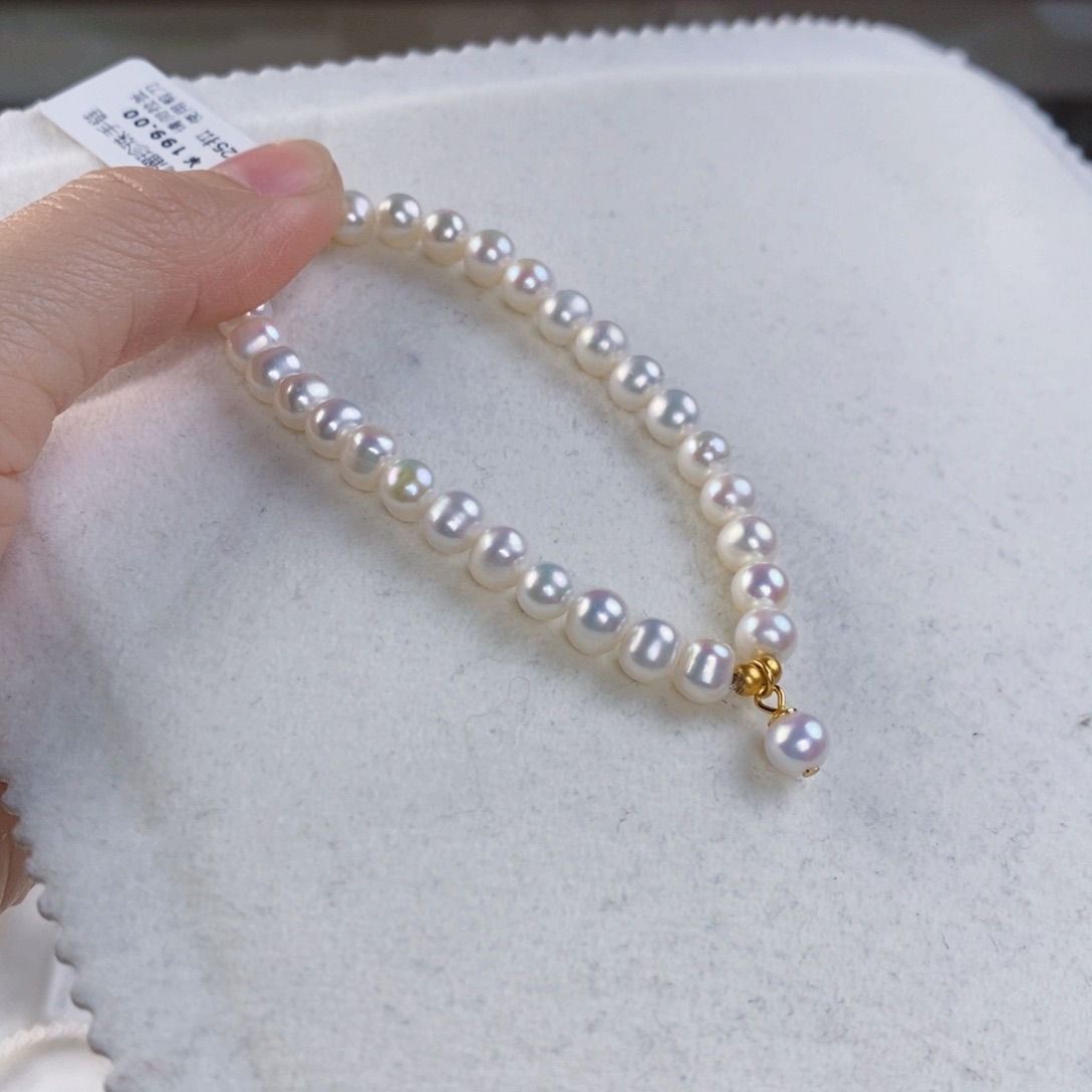 淡水珍珠手绳银S925镶嵌