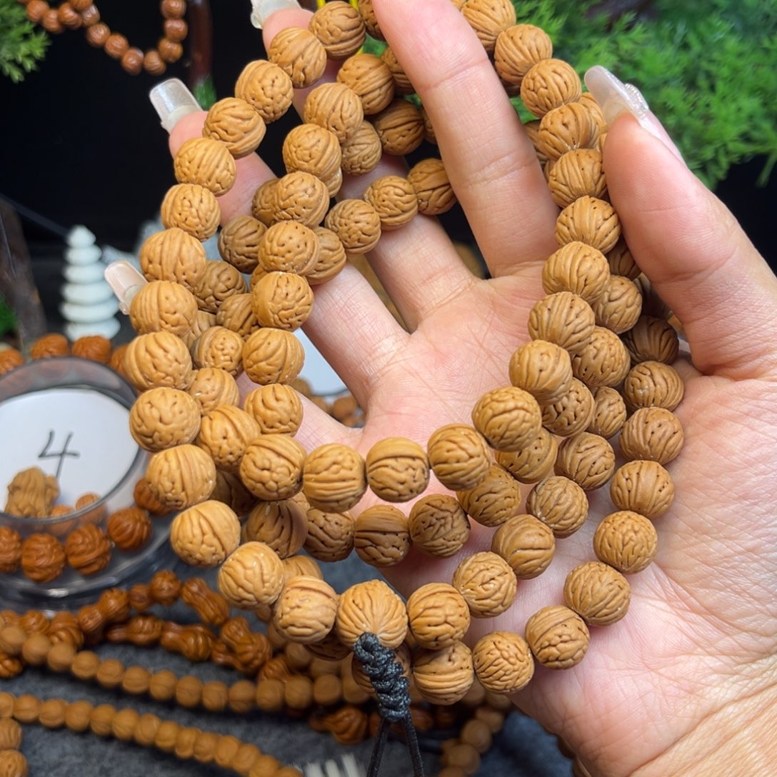 文***家手串桃核桃核脖挂
