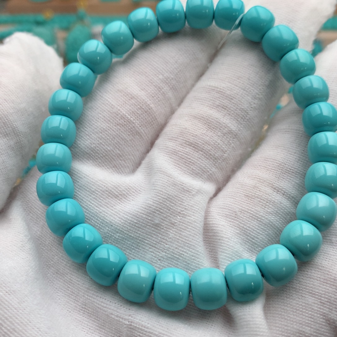 绿松石未镶嵌珠宝奇石7.8mm