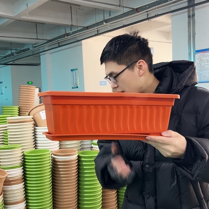 特价七彩小菜盆长42宽18高14陶红带托7只