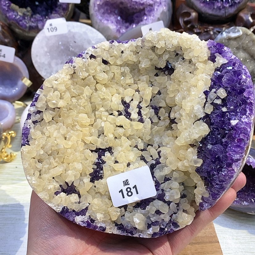 【闪购商品】水晶天然水晶摆件方解石未镶嵌东**泠