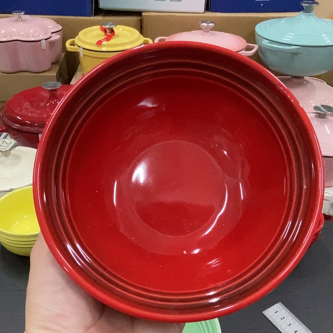 陶瓷红色温哥华面碗