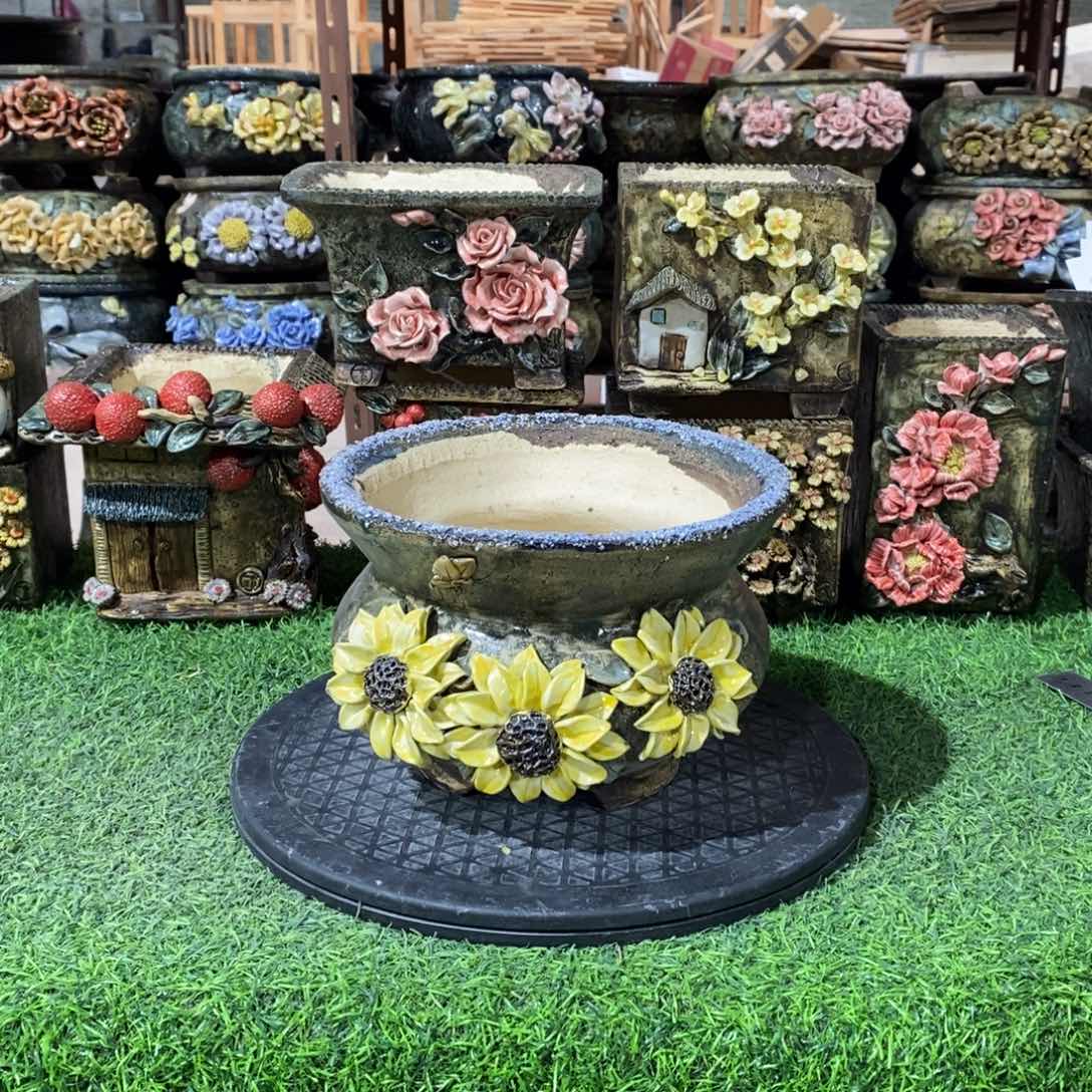 红陶青藤花器多肉花盆
