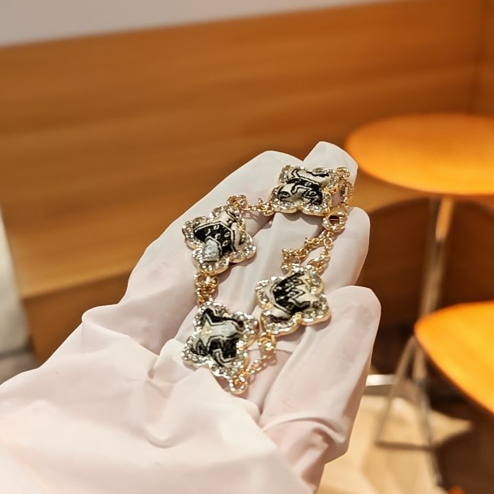 织绣和平小屋助力非遗蜀锦 黑白四芒星手链