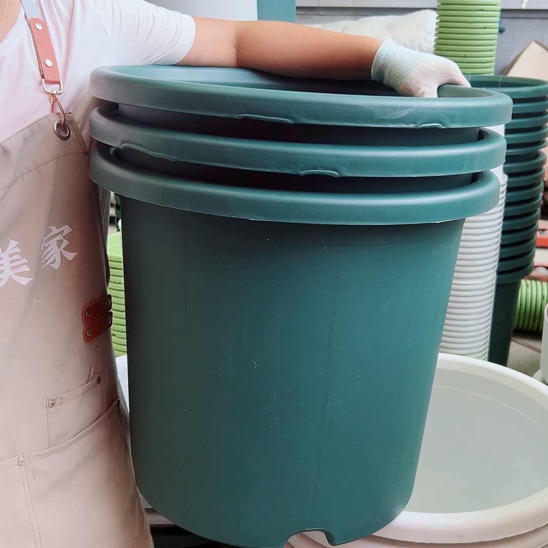 瑕疵四季盆9#墨绿色3个无托