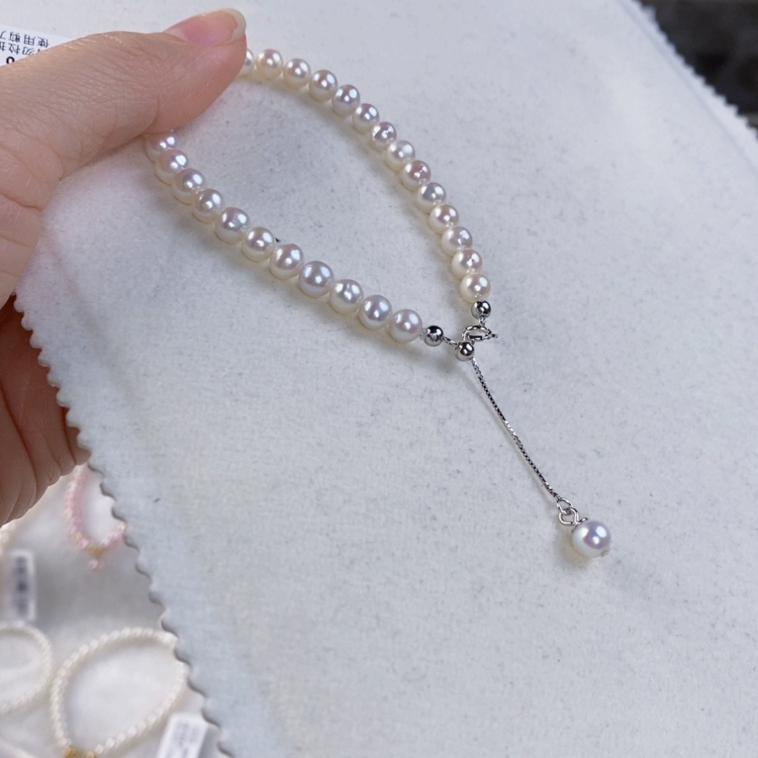 淡水珍珠手绳银S925镶嵌
