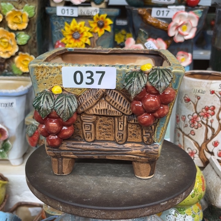 紫砂花盆粗陶材质多肉花盆