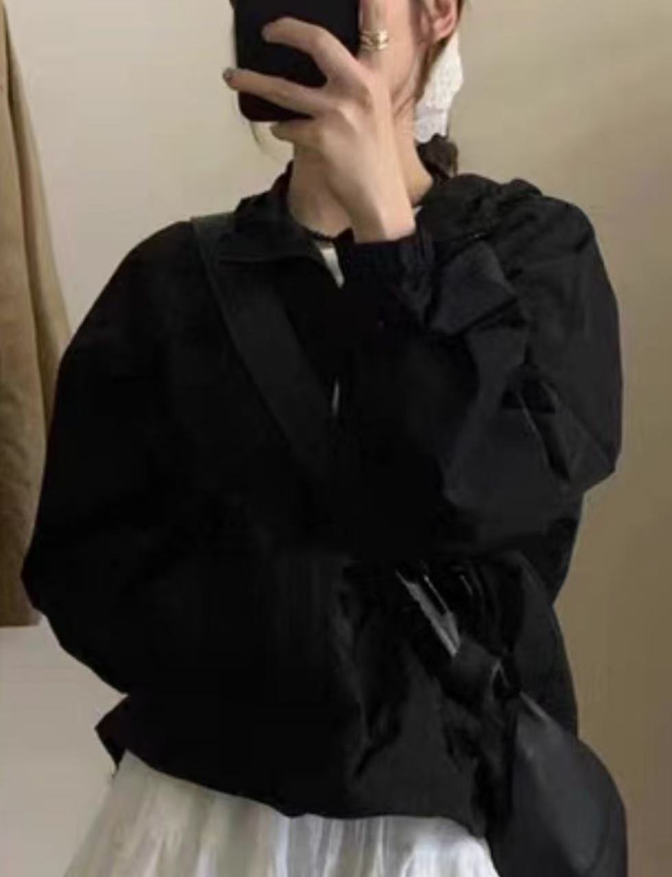 孤品11111立领圆领女宽松型常规款长袖棉服宽松上衣复古ins