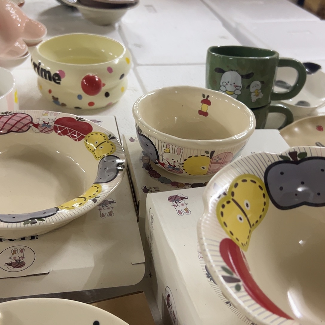 瓷正品苹果兔碗一个