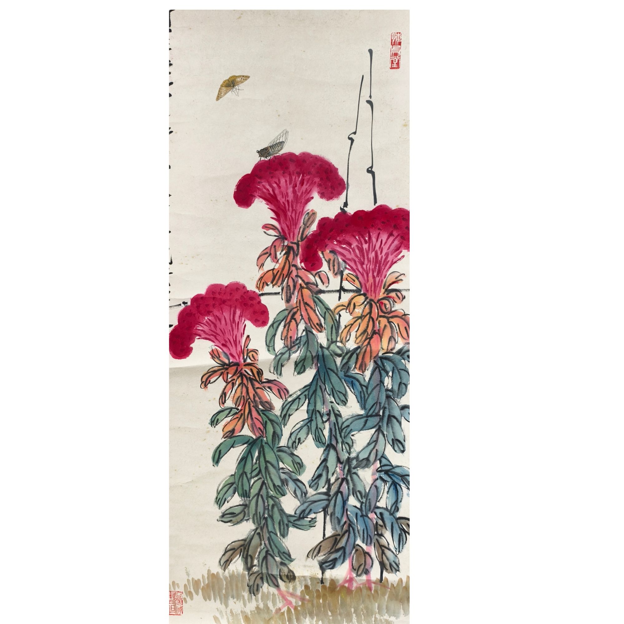 齐老款 花立轴 100  50 4.5平尺