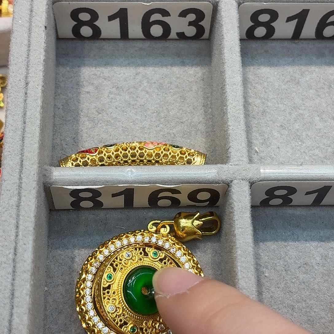 铜合金8169强保色发 1 个壹笔壹吊坠