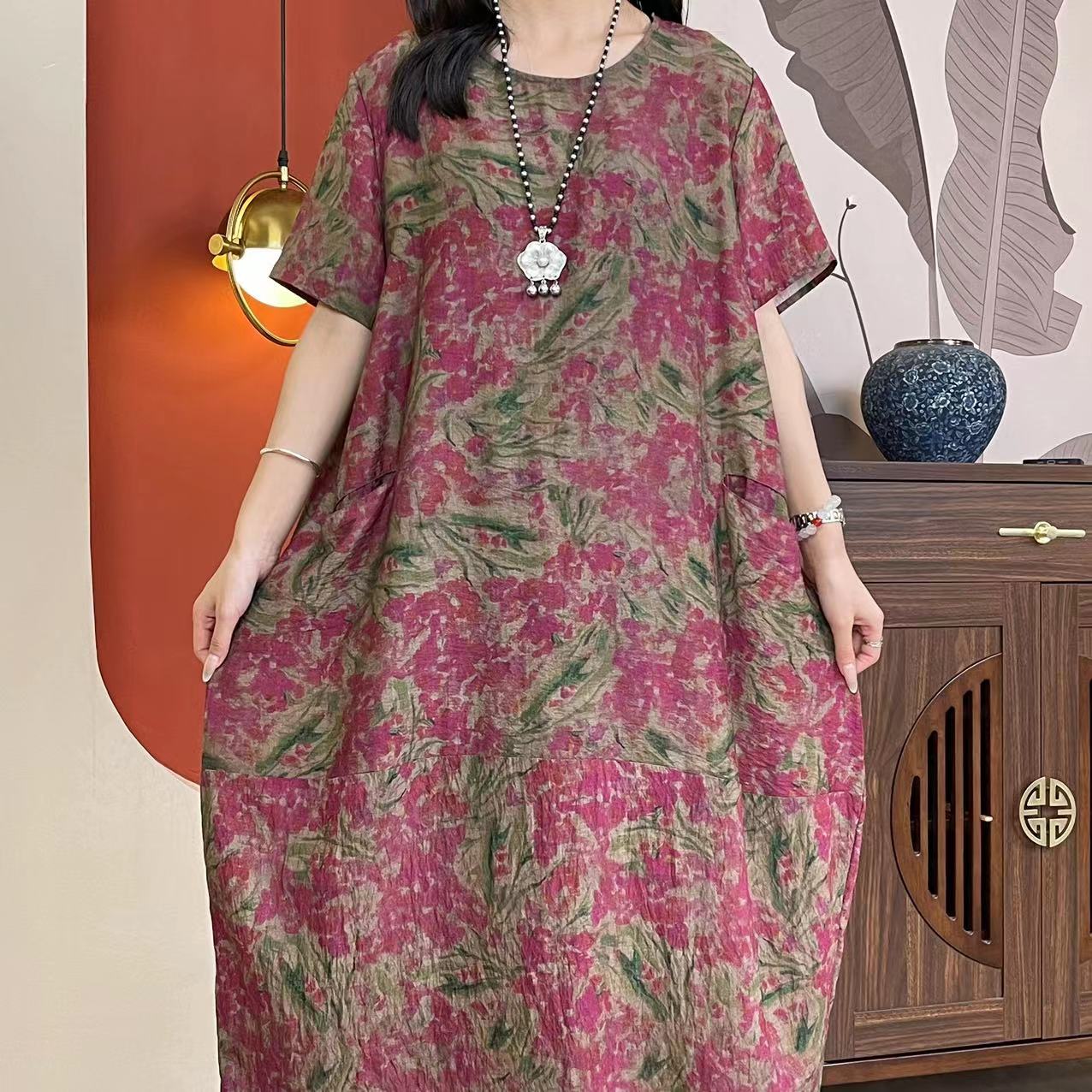 6786夏季新款时尚气质洋气减龄连衣裙