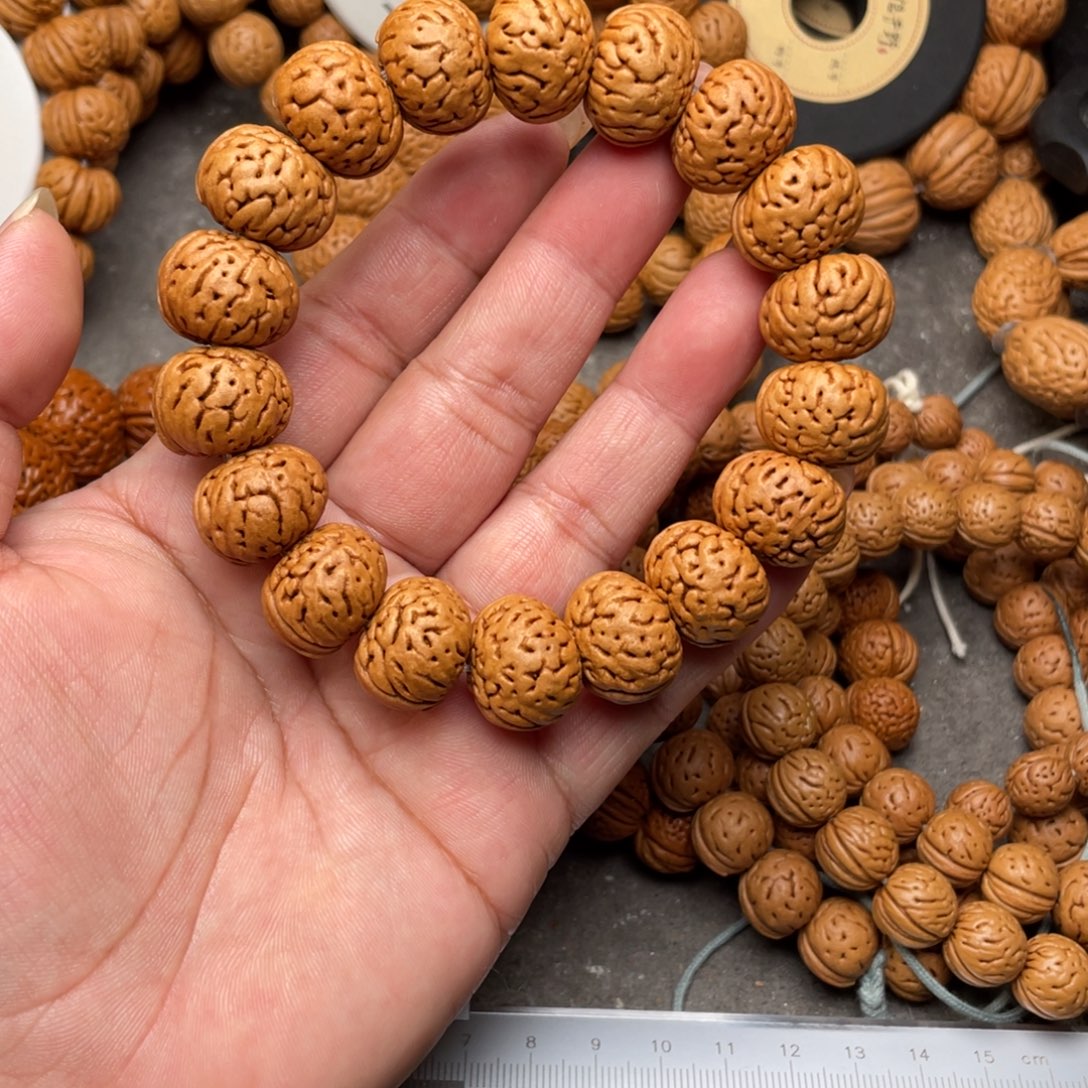 桃核手串树王纽扣闪8