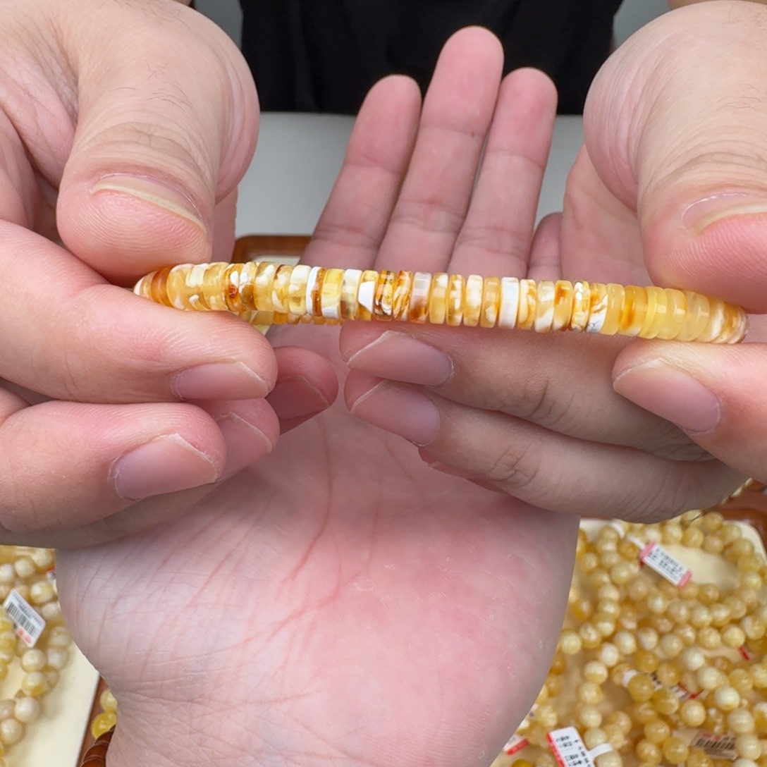 琥珀未镶嵌手链蜜蜡手串