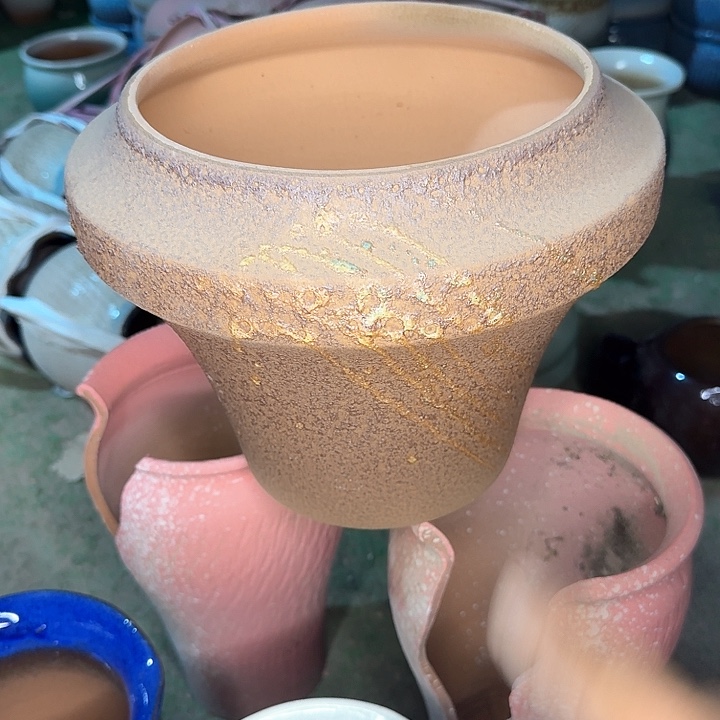 红陶微瑕花盆处理来啦