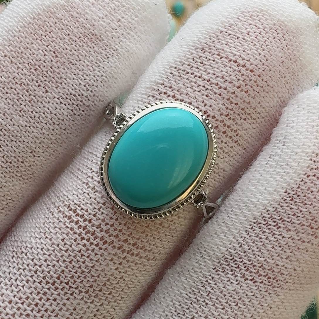 绿松石珠宝奇石银S925镶嵌