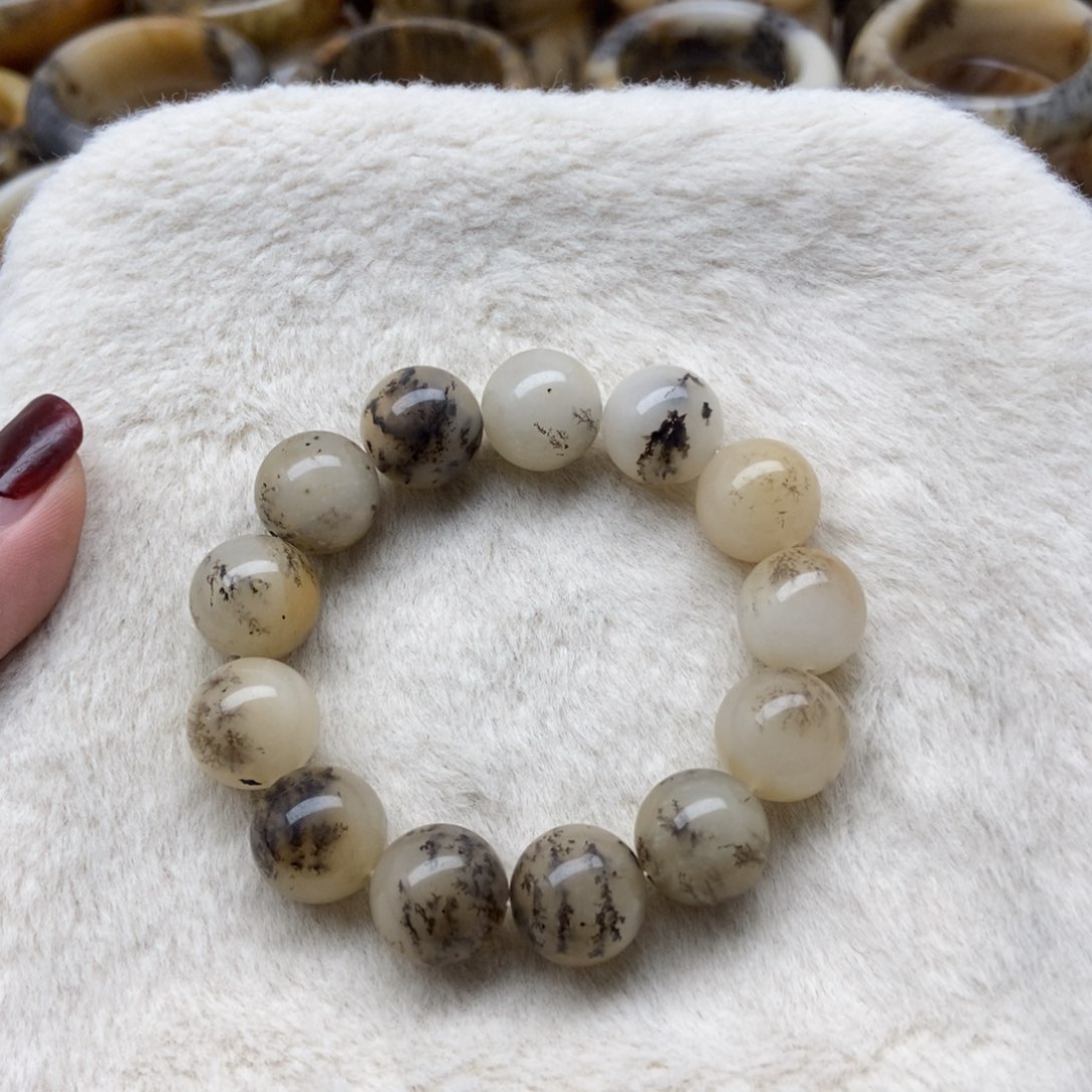 未镶嵌手镯石英质玉卡16圆珠380米