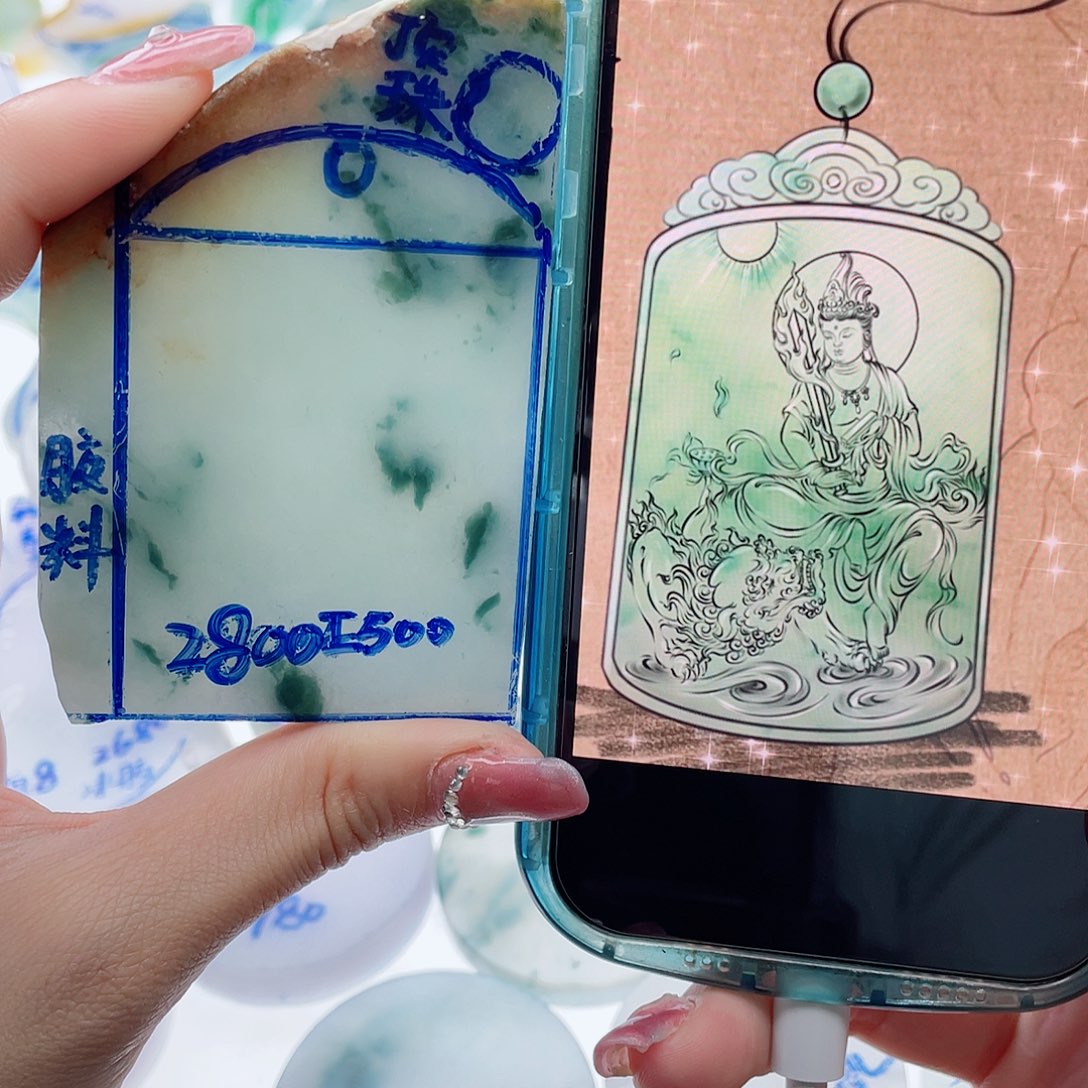 定制翡翠未镶嵌纯天然缅甸a货翡翠