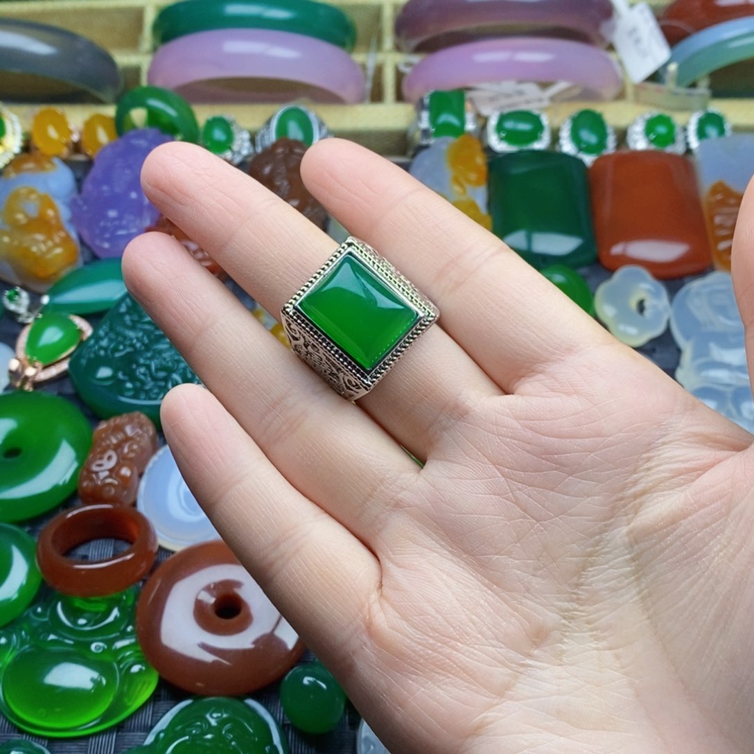 玛瑙/玉髓戒指合金