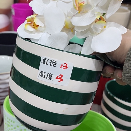 多肉绿植陶瓷花盆9.9包邮，有孔