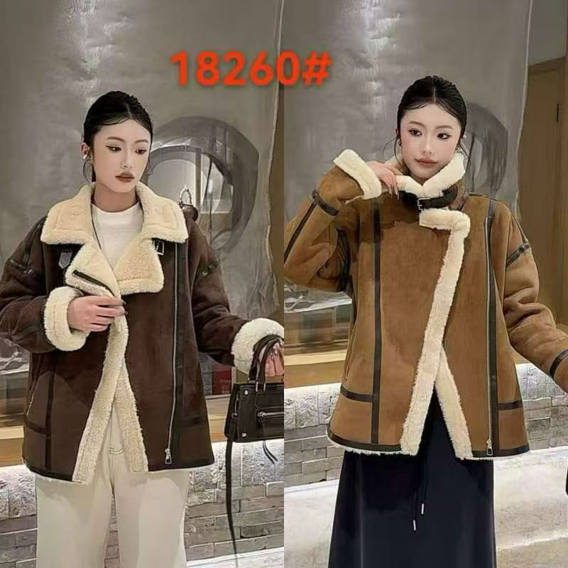 CC家-鹿皮绒毛毛外套加长版（主播自留）
