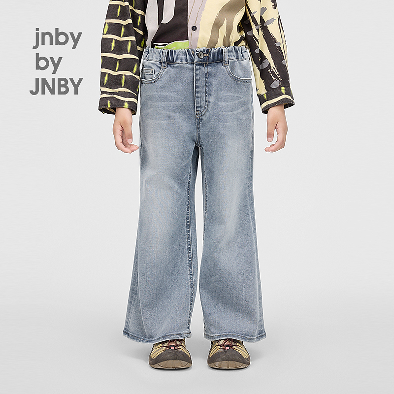 新款江南布衣童装纯色牛仔裤喇叭裤25春女童1P3E10220