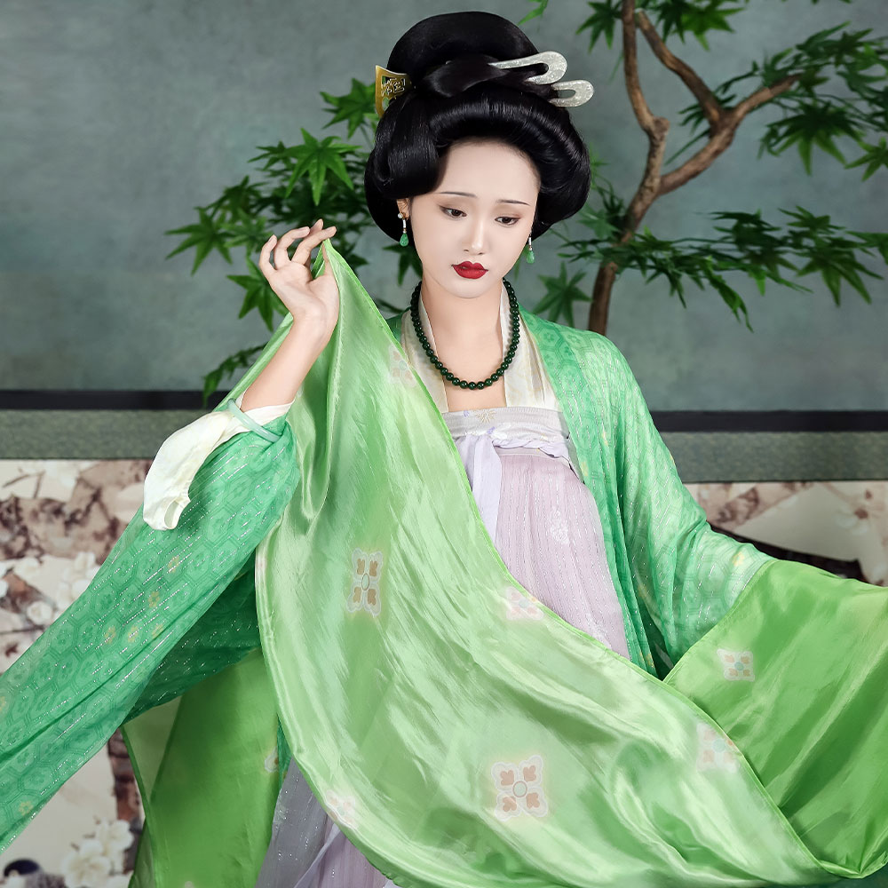 绿野仙踪丨簪花阁汉服定制丨唐制真丝大袖齐胸襦裙套装春秋款仙气