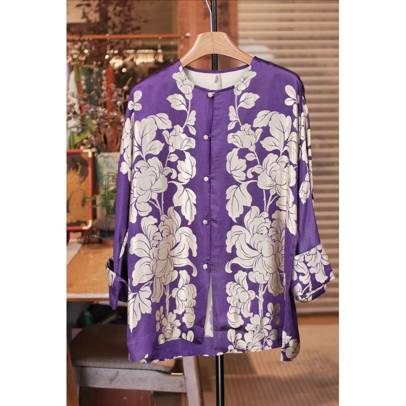 老软缎5粒扣薄外套    YG2133A   72222