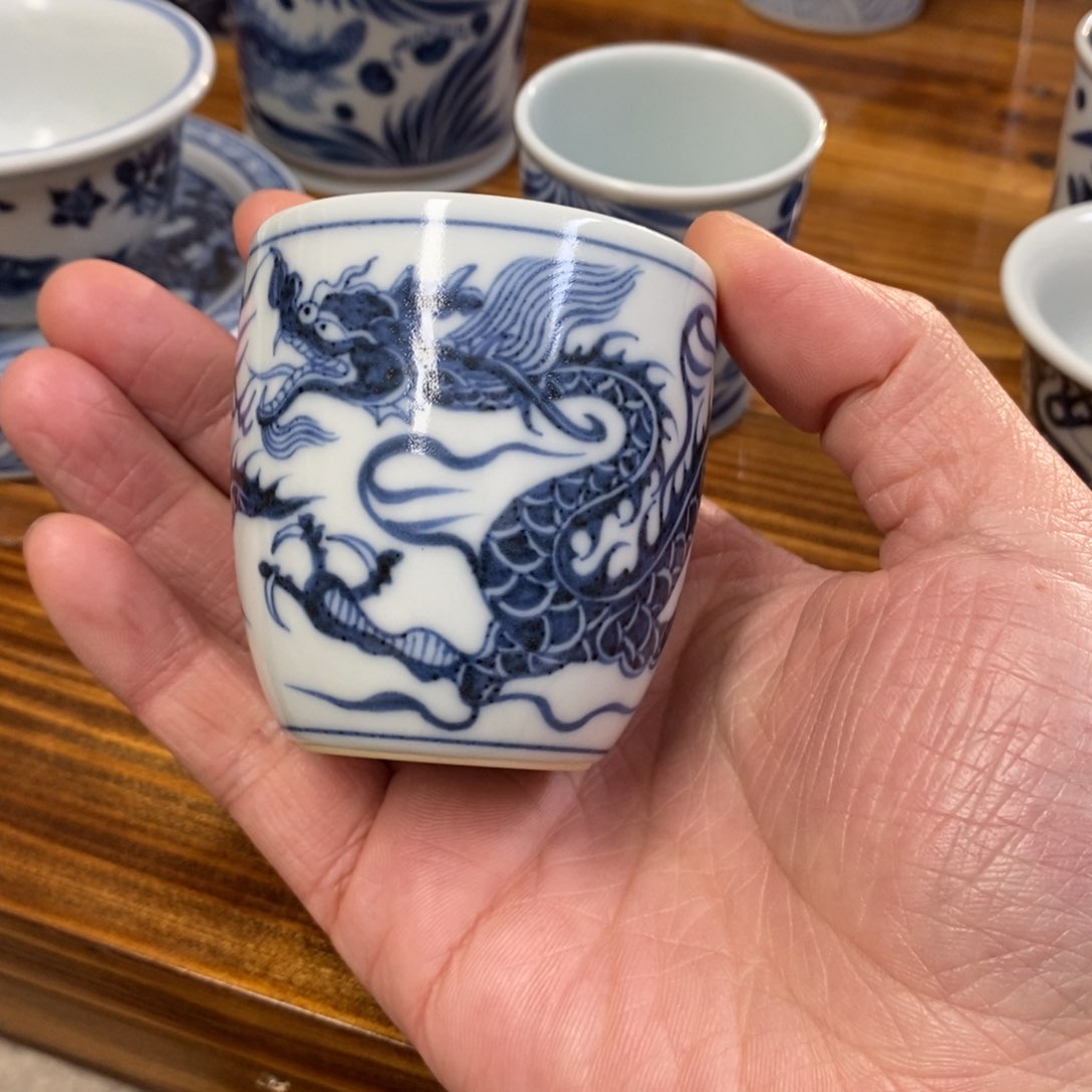 軍***，景德镇手工手绘茶具