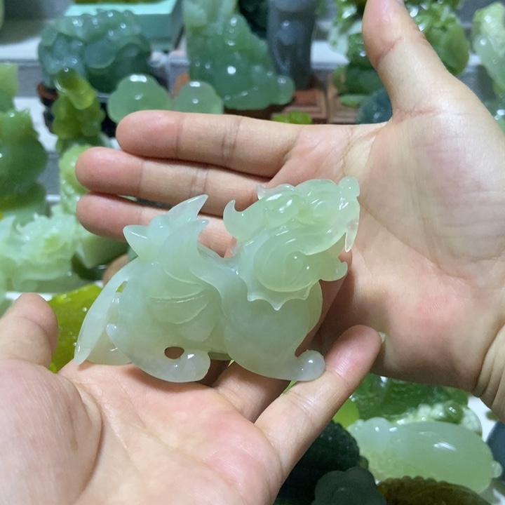 【闪购商品】未镶嵌蛇纹石玉把件雲***梦