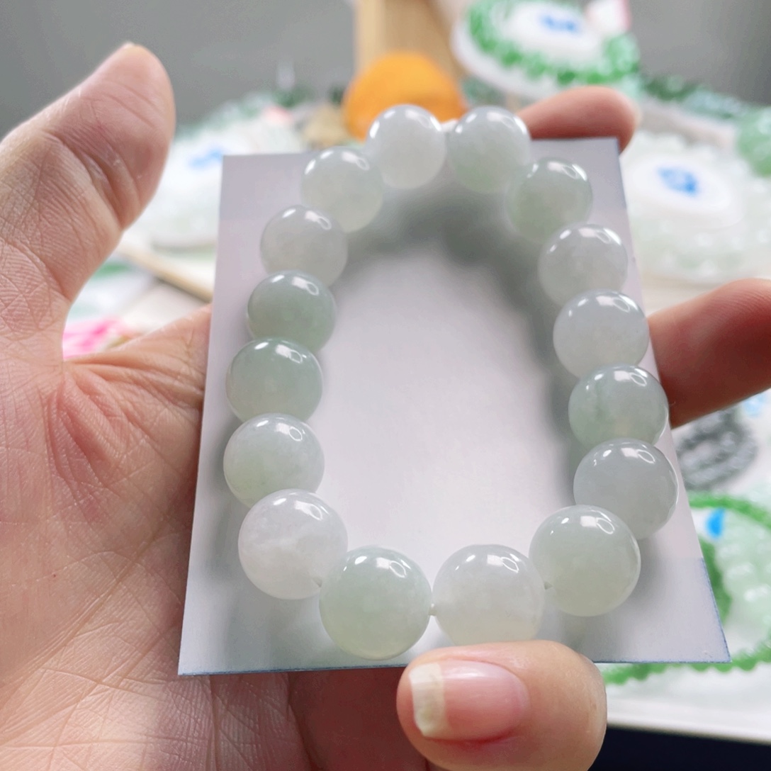 翡翠未镶嵌手链手串12+