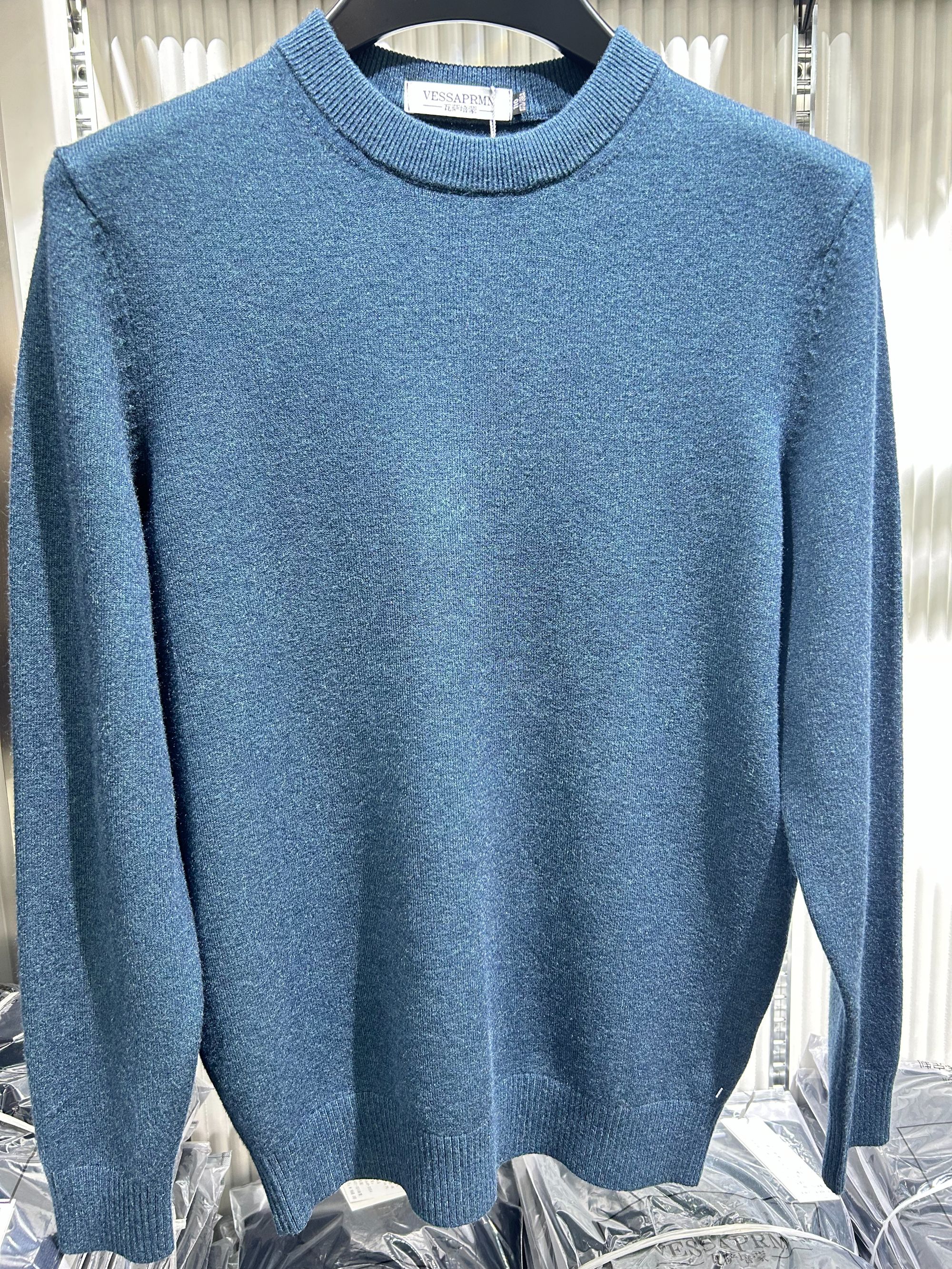 25男士纯色厚款毛衣软糯亲肤舒适保暖圆领808