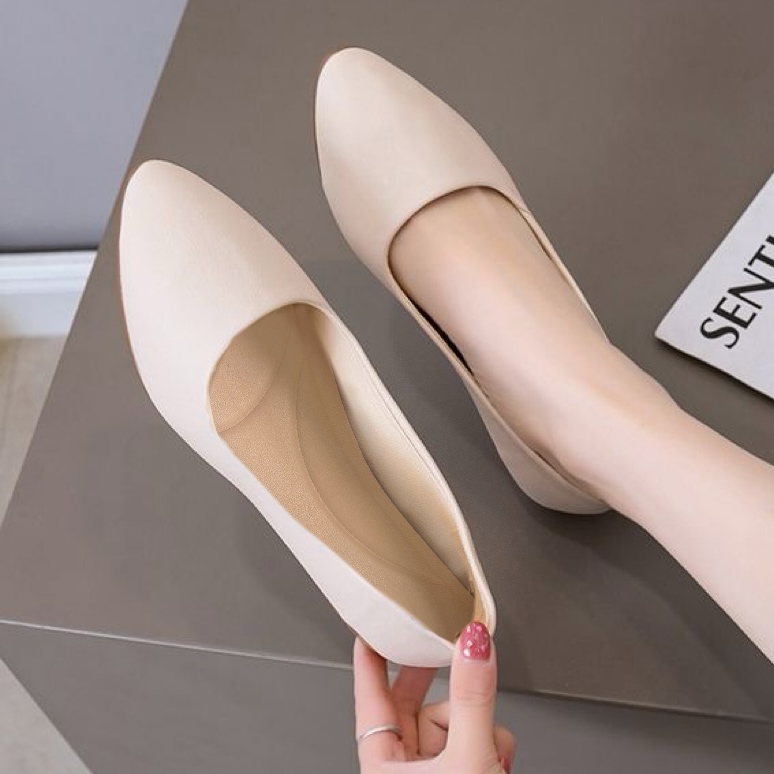 86-51WA-010ST爆款女单鞋2025年新款平底鞋春季一脚蹬软皮软底鞋