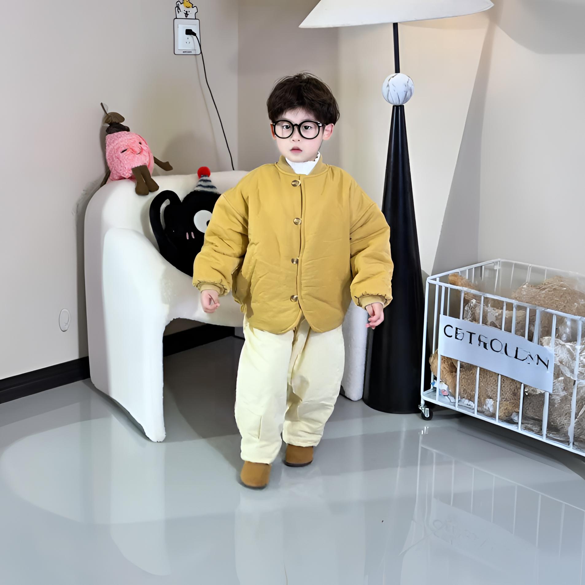 男童冬装套装童装2025冬季新款儿童加绒外套棉服加厚棉裤两件套