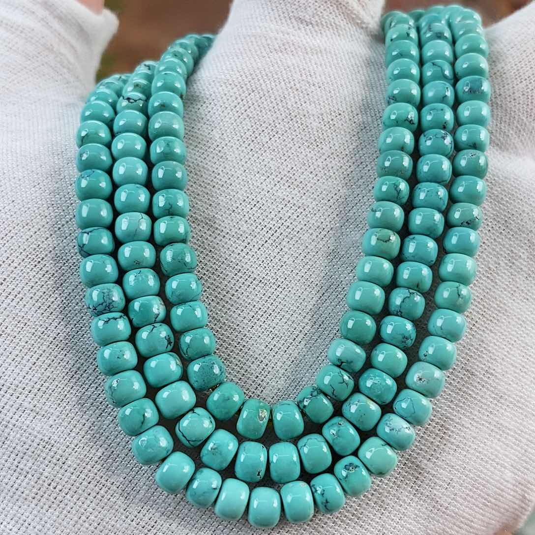 绿松石珠宝奇石未镶嵌5mm