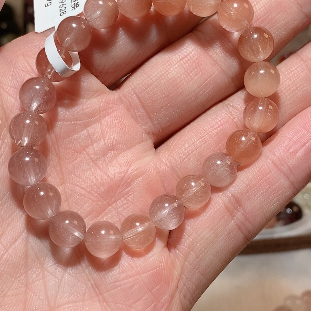 水晶手链未镶嵌初**颜粉兔毛手链