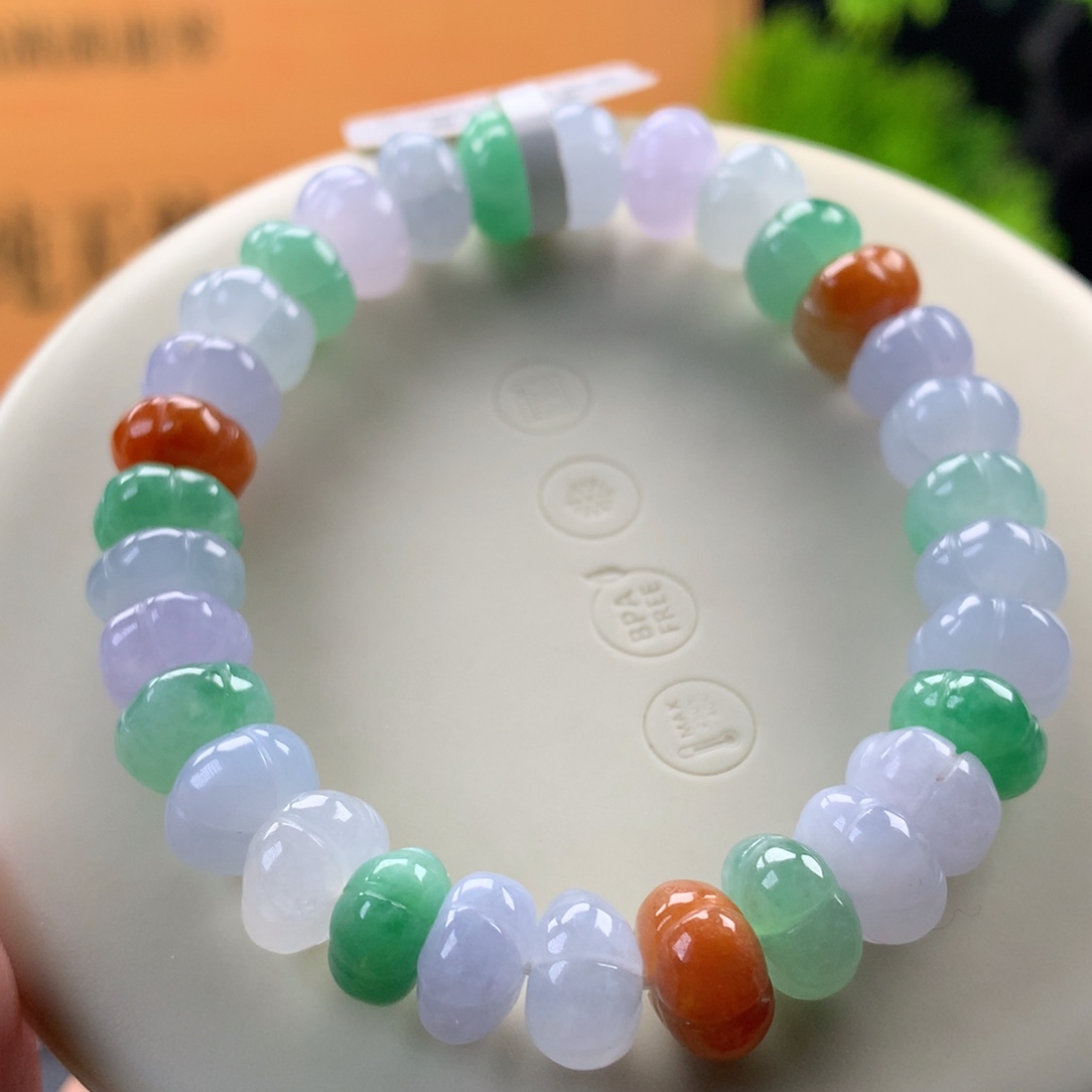 翡翠未镶嵌手链卡9.5