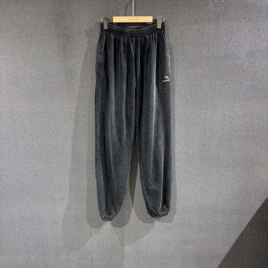 99新 Balenciaga/巴黎世家 （pm）双钩刺绣做旧束脚裤 xs码/8830