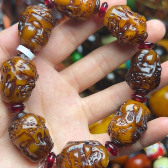 未镶嵌琥珀手串蜜蜡