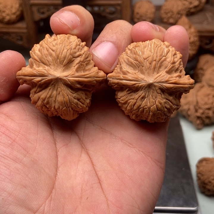 文玩核桃把件九**伍40全品磨盘